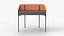 Table Desk Leather 3D model