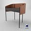 Table Desk Leather 3D model