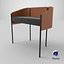 Table Desk Leather 3D model