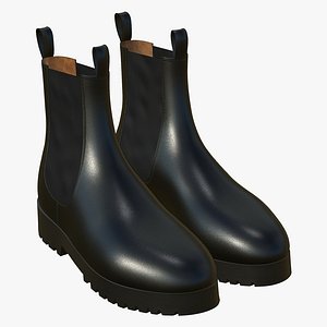3D Leather Boots Modern model
