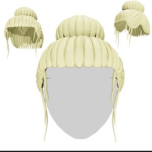 Hair wig 3D model
