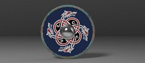 viking shield 3d model