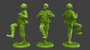 American soldier ww2 dance A15 3D model