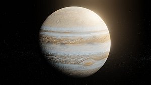 Photorealistic Jupiter 8k Textures 3D Model