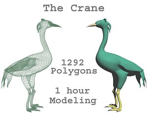 3d funny crane cran model