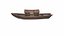 Wooden Boat With Cabin Low-poly PBR