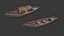 Wooden Boat With Cabin Low-poly PBR