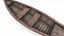 Wooden Boat With Cabin Low-poly PBR