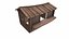 Wooden Boat With Cabin Low-poly PBR