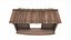 Wooden Boat With Cabin Low-poly PBR