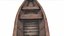 Wooden Boat With Cabin Low-poly PBR