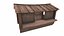 Wooden Boat With Cabin Low-poly PBR