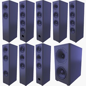 Floor Standing Speakers and Bookshelf Speaker SET v12