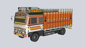 Indian truck with interior 3D