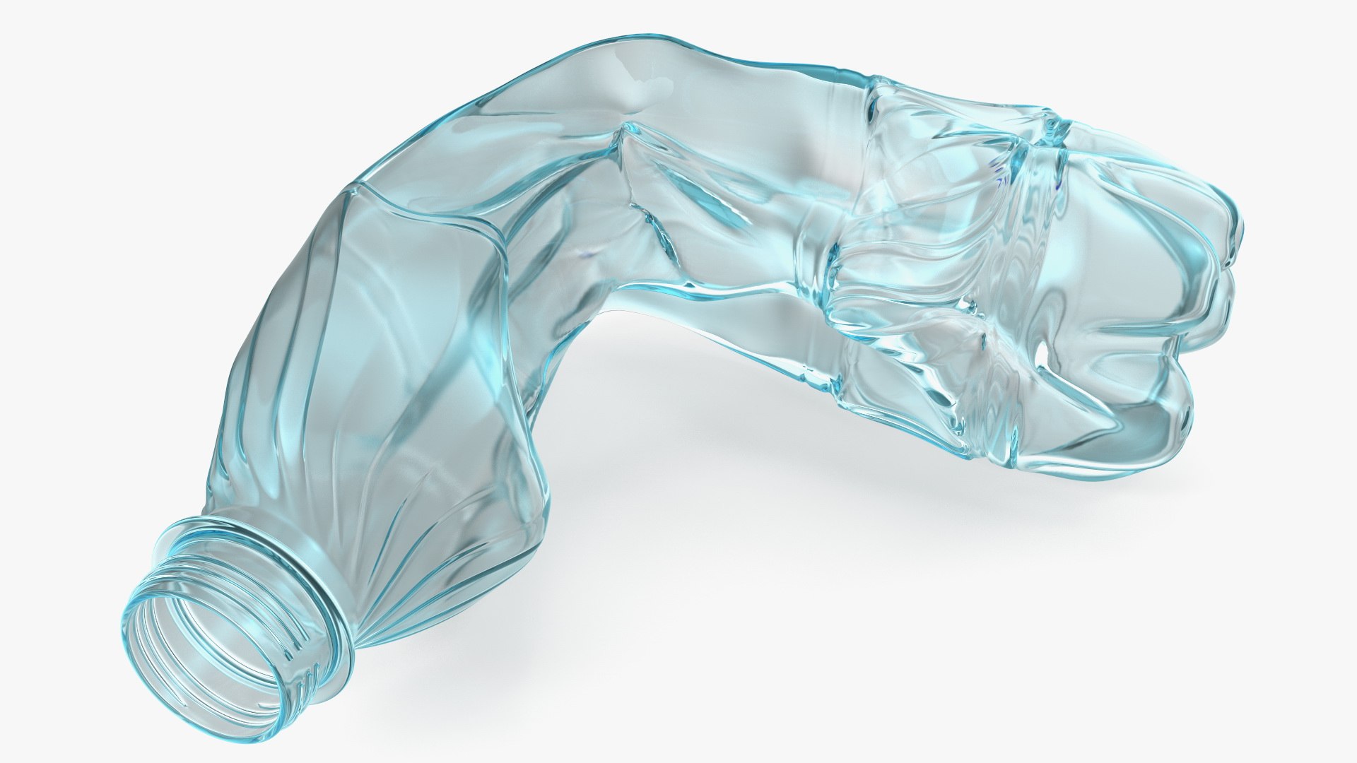 Crushed Empty Plastic Bottles Collection 3D model preview