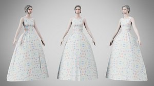 3D Dress 32 Aqua Meadow Mosaic