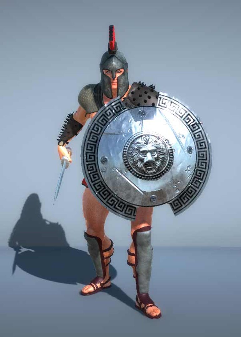 Gladiator Soldier Sword Shield 3D - TurboSquid 1514356