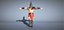 Gladiator-Soldat mit Schwert und Schild - 3D-Modell