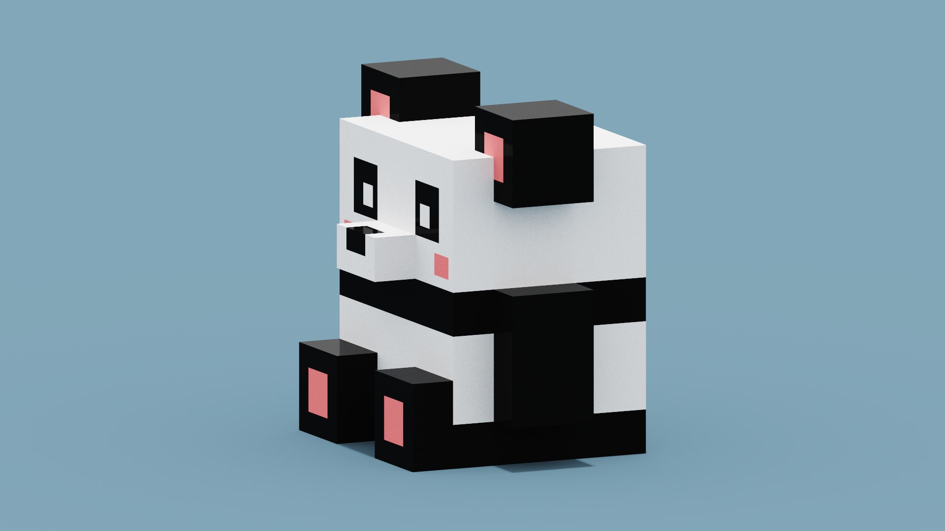 3D Voxel Panda Model - TurboSquid 1918675