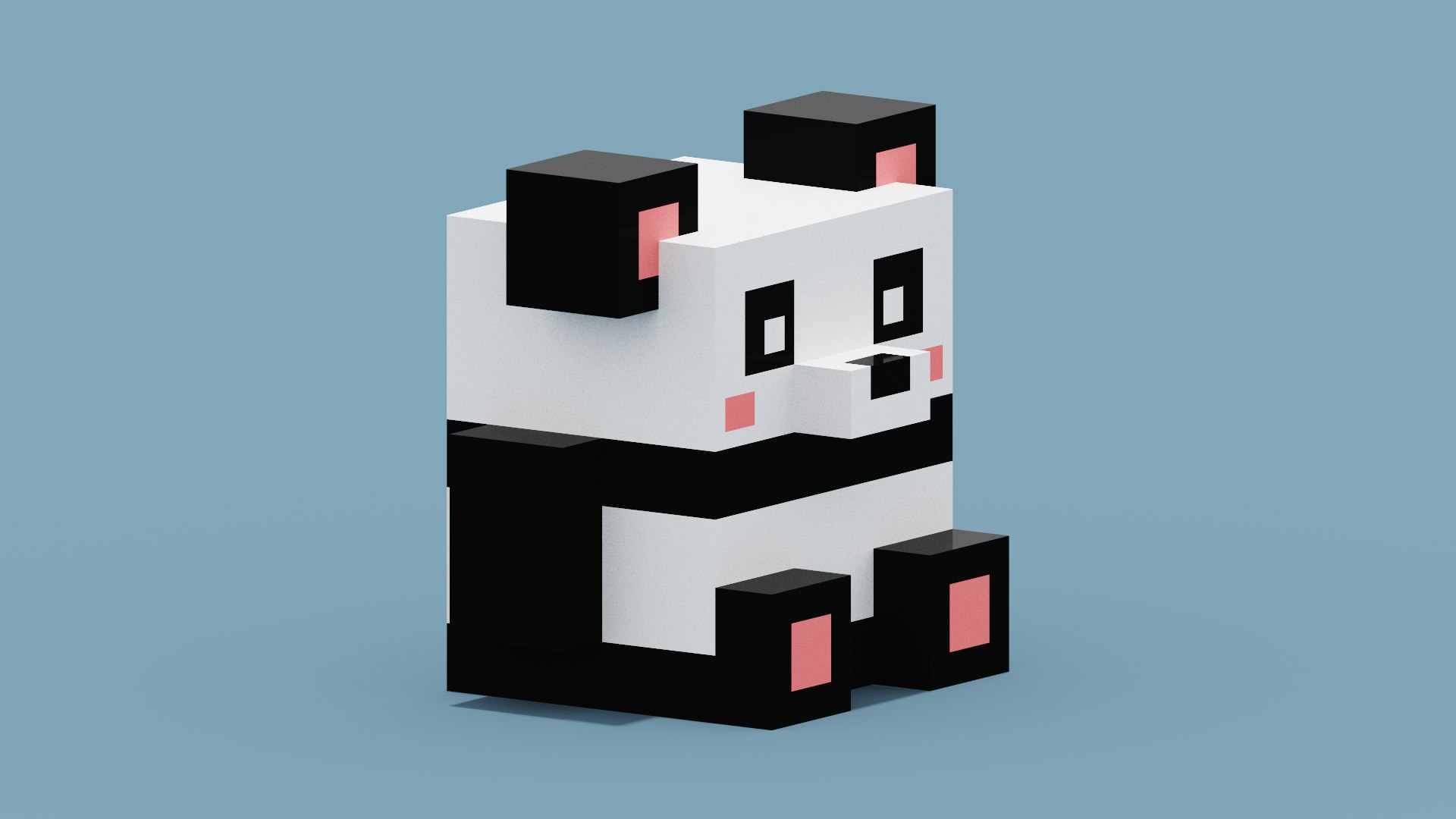 3D Voxel Panda Model - TurboSquid 1918675