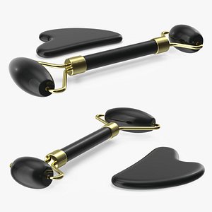 Gua Sha Face Lifting Massager Tools Black Obsidian