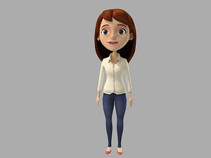 woman toon 3d max