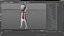 Stickman z czerwonym krawatem uzbrojony dla Cinema 4D