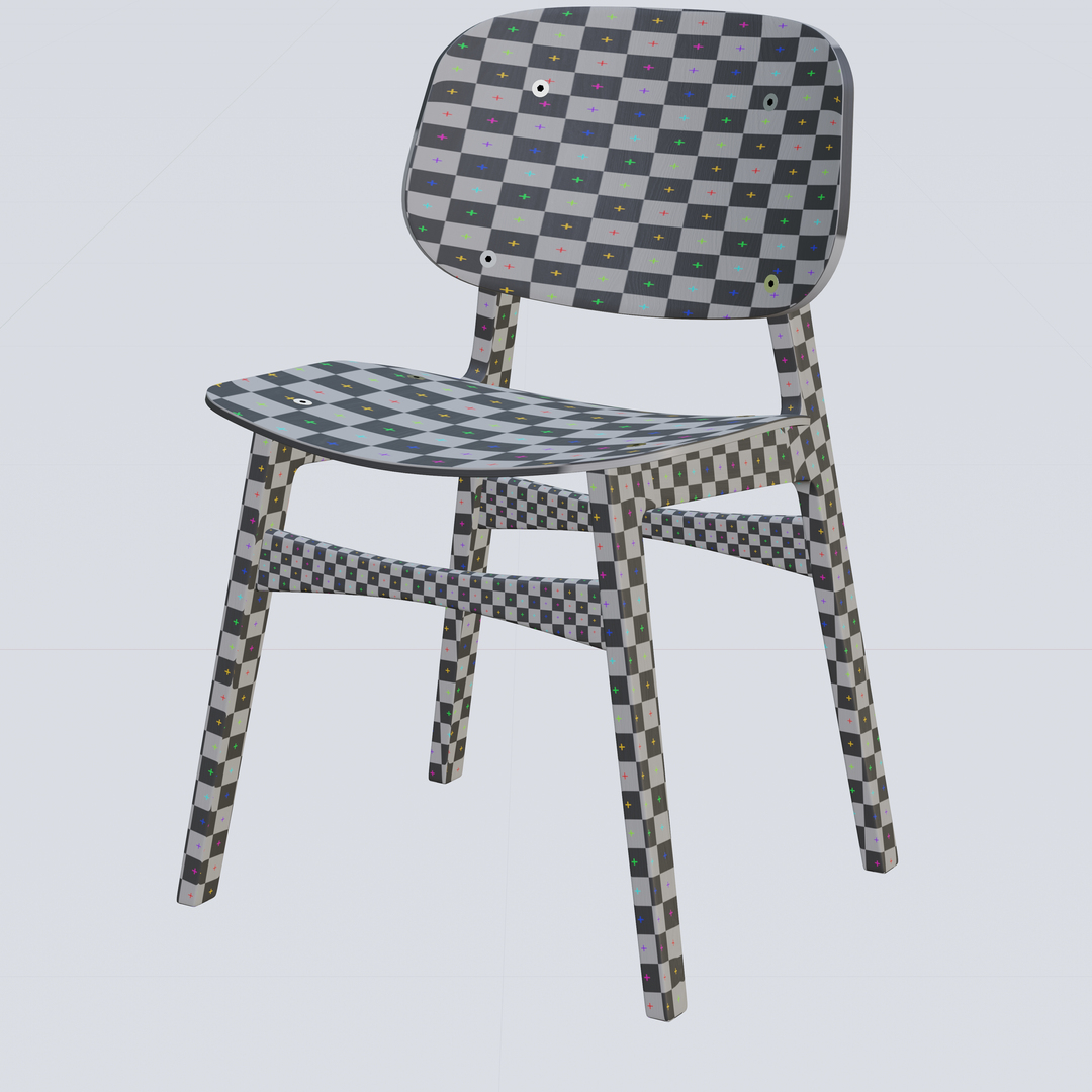 Round Wooden Chair 3D Model - TurboSquid 2243768