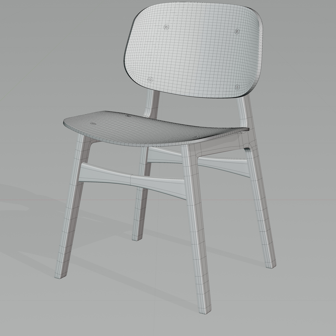 Round Wooden Chair 3D Model - TurboSquid 2243768