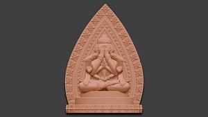Kwam Buddha Asian Art Pendant 3D model