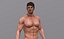 Personaggio del gioco 3D truccato uomo nudo