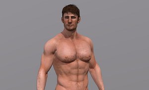 Naked man-Rigged 3d game character