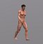 Personaggio del gioco 3D truccato uomo nudo