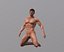 Personaggio del gioco 3D truccato uomo nudo