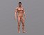 Personaggio del gioco 3D truccato uomo nudo
