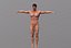 Personaggio del gioco 3D truccato uomo nudo