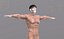 Personaggio del gioco 3D truccato uomo nudo