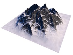 snowy mountain 3D model