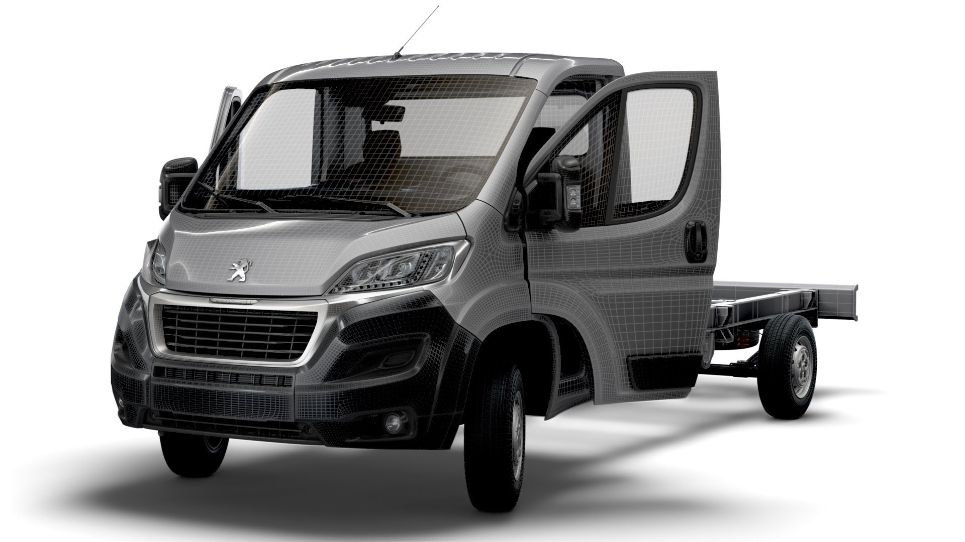 3D PeugeotBoxerChassisHQInteriorSingleCab4035XLWB2023 Model ...