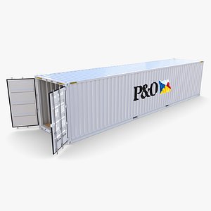 3D 40ft Shipping Container PO v2 model
