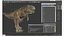 3D tyrannosaurus rex walking animal