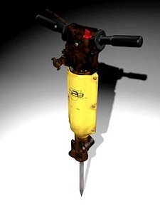 3d model of pneumatic hammer