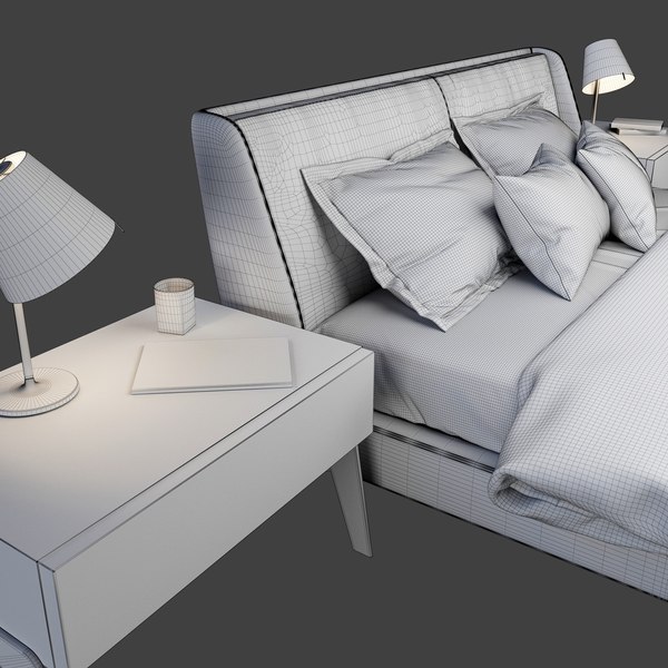 Minotti spencer bedroom set 3D model - TurboSquid 1630687