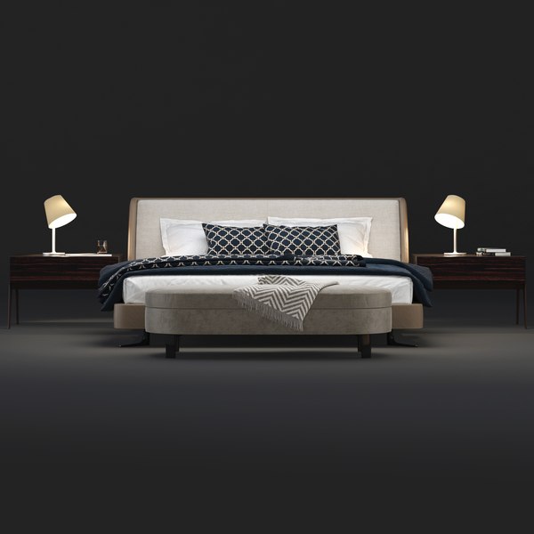 Minotti spencer bedroom set 3D model - TurboSquid 1630687