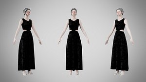 Dress 31 Obsidian Bloom Velvet