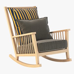 Photorealistic InOut 709 Gervasoni Rocking Armchair