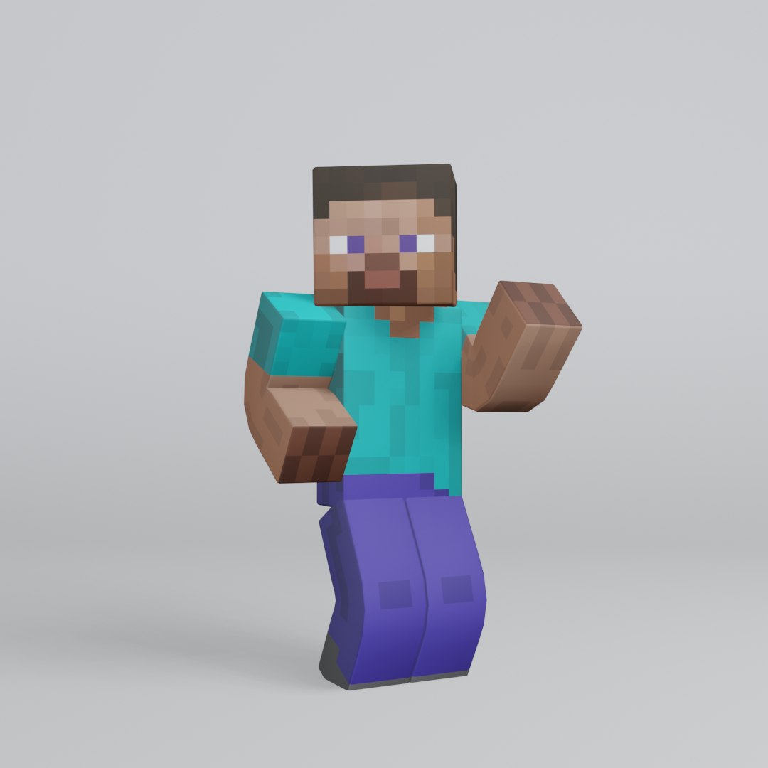 3D model Minecraft Steve VR / AR / low-poly