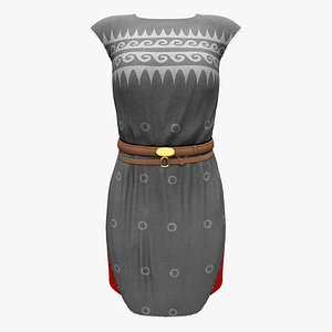 Torn Edges Side Slits Tribal Dress