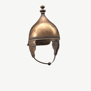 Ancient Helmet Agris 3D Model Game Ready PBR Low Poly model