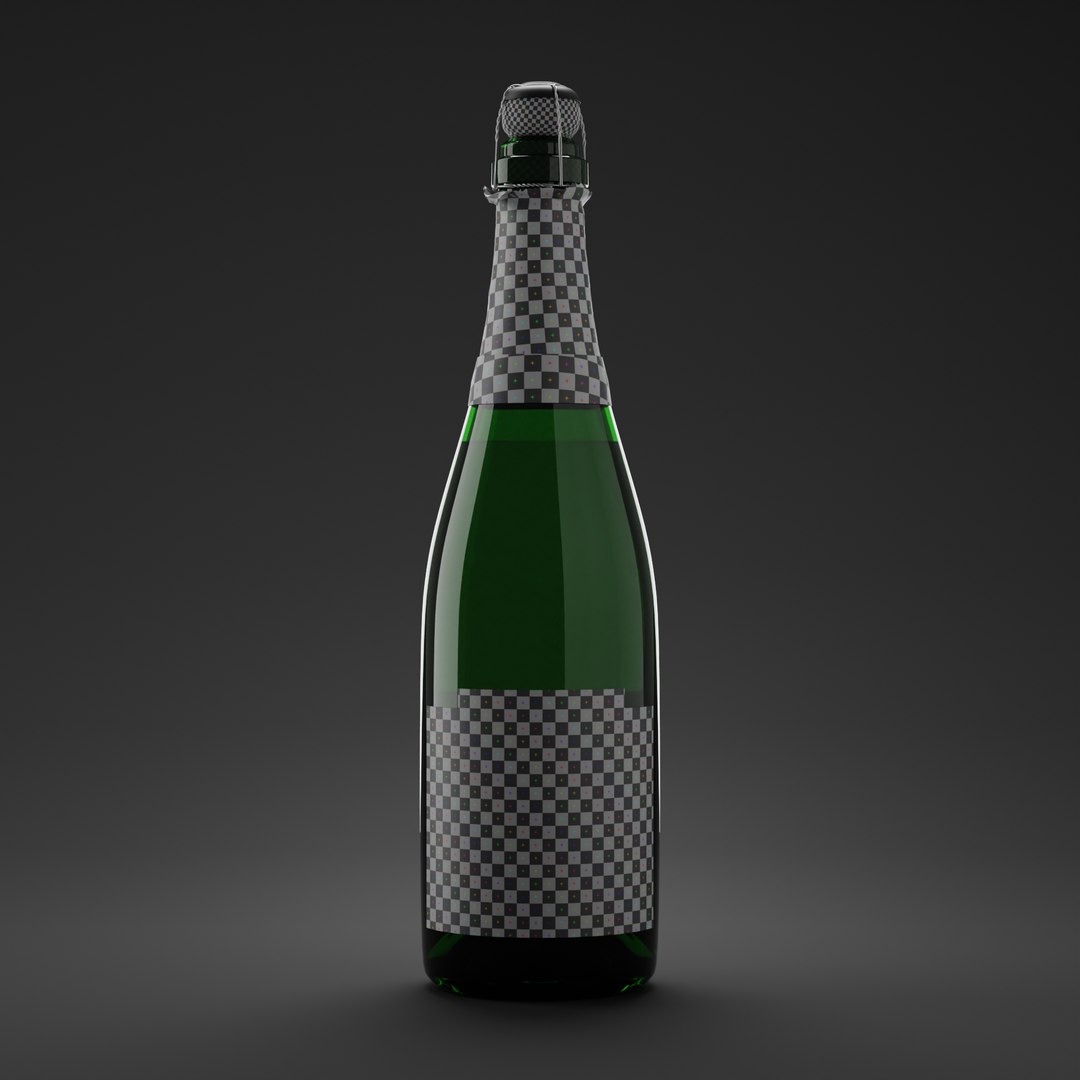 3D Champagne Bottle - TurboSquid 1895502